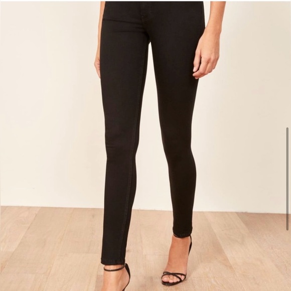 Reformation black high waist skinny jeans size 24 - Picture 5 of 10